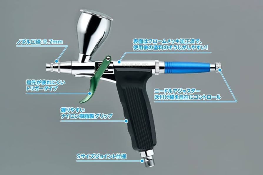 Waveウェーブトリガータイプエアブラシ軽量アルミタイプ中古美品 41A6G2UUNYL._AC_UL210_SR210,